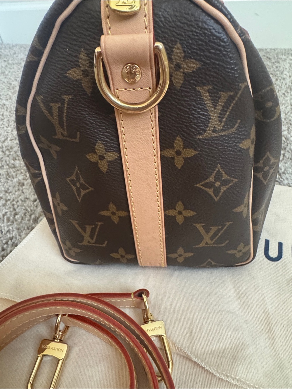 AUTHENTIC LOUIS VUITTON SPEEDY BANDOULIERE 25 - Picture 4 of 10